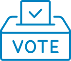 Register to vote icon by 150